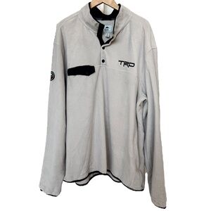 Roots 73 Men's 3XL Beige Toyota TRD Half Snap Pullover Sweater Jacket Fleece